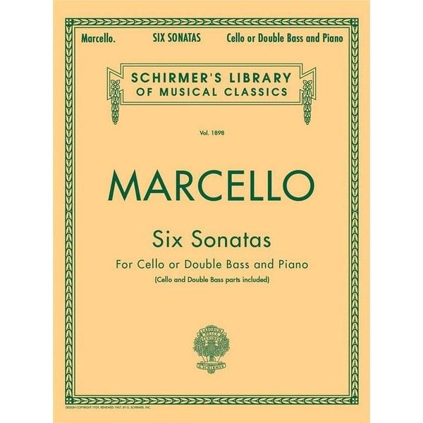 G. Schirmer Marcello Six Sonatas