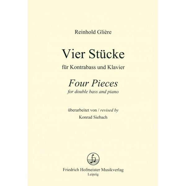 Friedrich Hofmeister Verlag Glière 4 Stücke op. 32