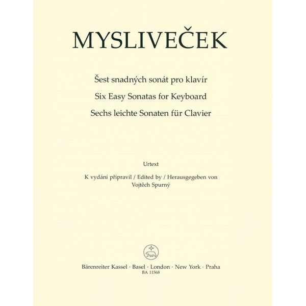 Bärenreiter Myslivecek 6 Leichte Sonaten