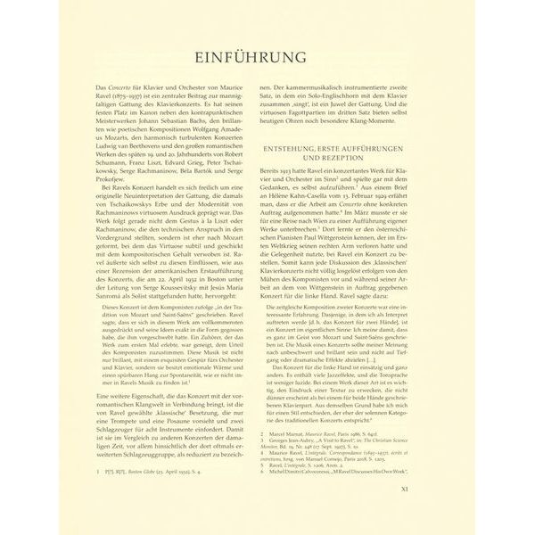Bärenreiter Ravel Concerto für Klavier