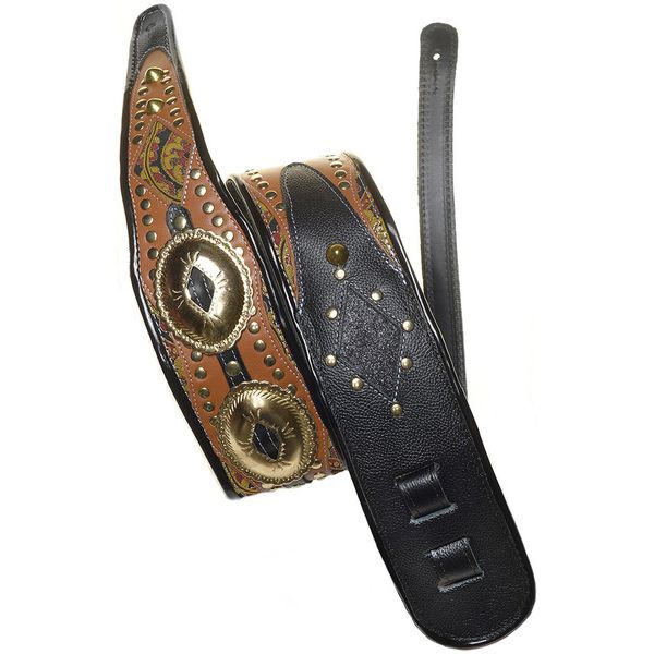 Jodi Head Guitar Straps RJ Cash Cognac / Black Diamond