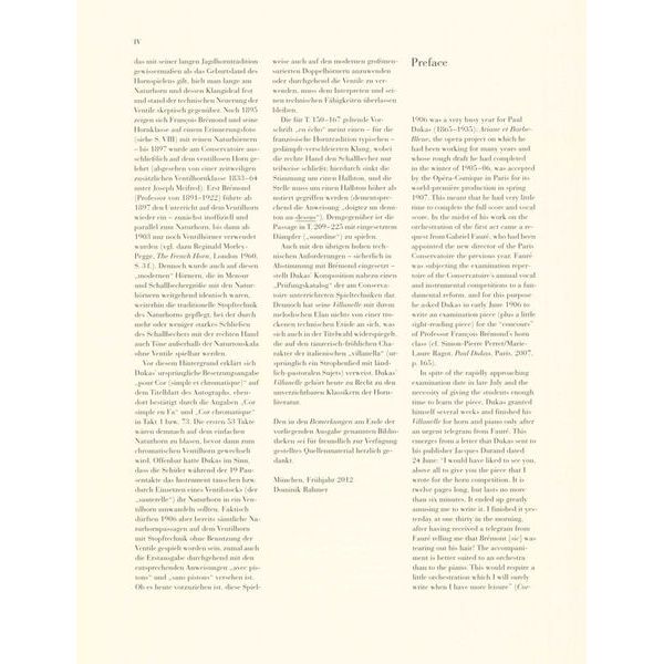Henle Verlag Dukas Villanelle Horn