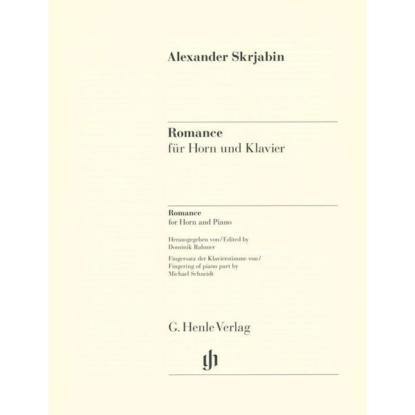 Henle Verlag Skrjabin Romance for Horn