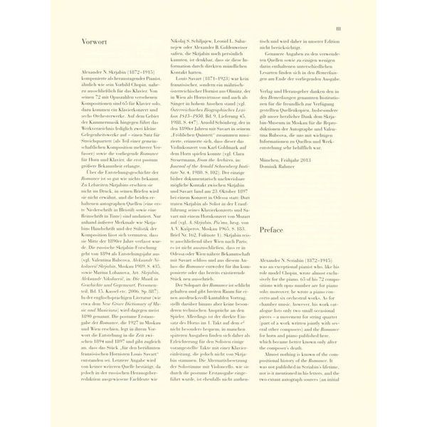 Henle Verlag Skrjabin Romance for Horn