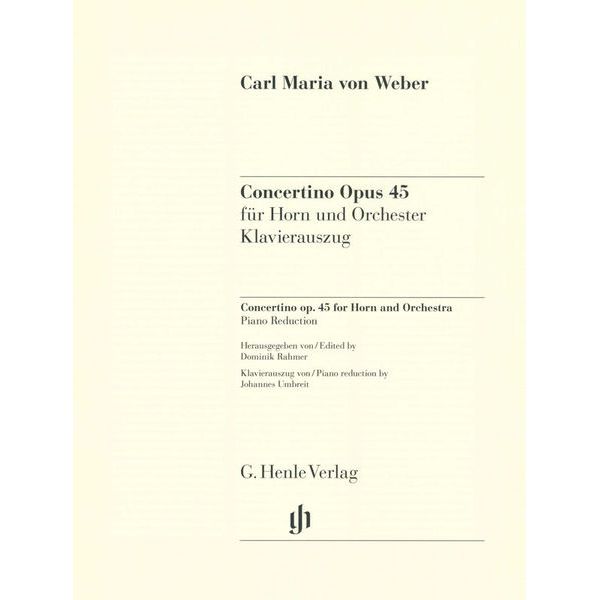Henle Verlag Weber Concertino op.45 Horn