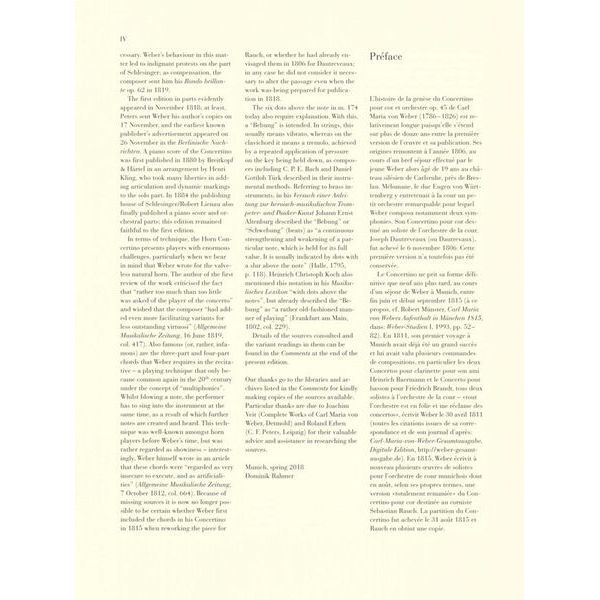Henle Verlag Weber Concertino op.45 Horn
