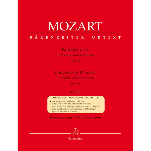 Bärenreiter Mozart Violinkonzert D-Dur