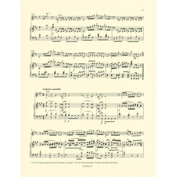 Bärenreiter Mozart Violinkonzert D-Dur