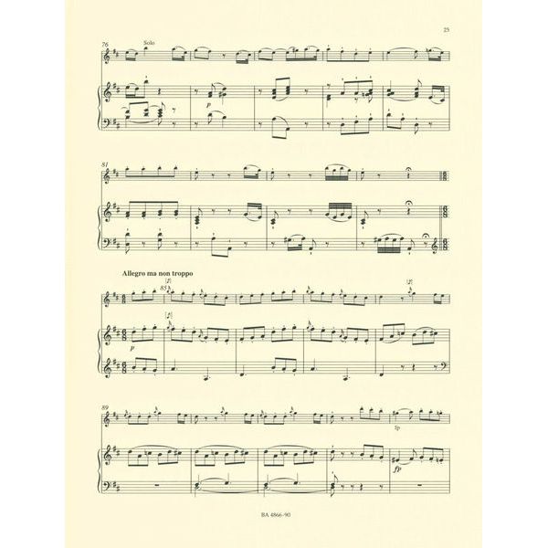 Bärenreiter Mozart Violinkonzert D-Dur