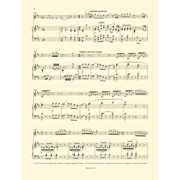 Bärenreiter Mozart Violinkonzert D-Dur