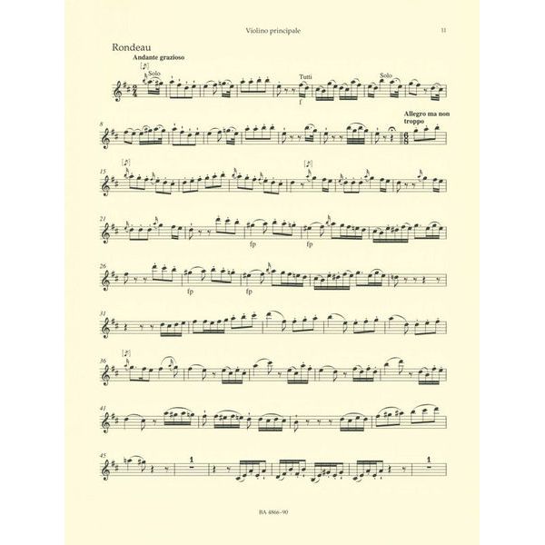 Bärenreiter Mozart Violinkonzert D-Dur