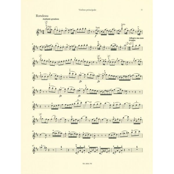 Bärenreiter Mozart Violinkonzert D-Dur