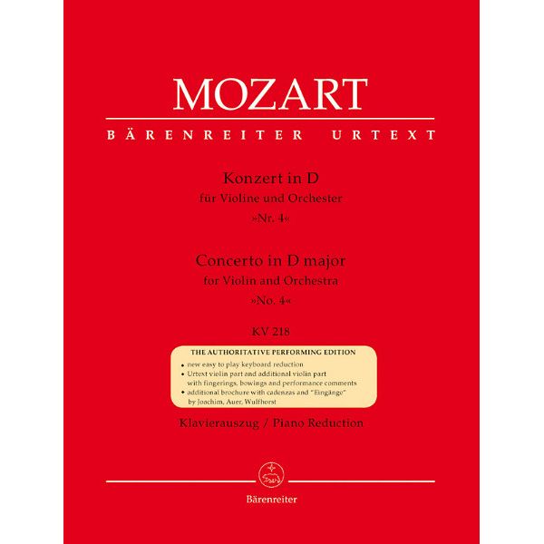 Bärenreiter Mozart Violinkonzert Nr. 4