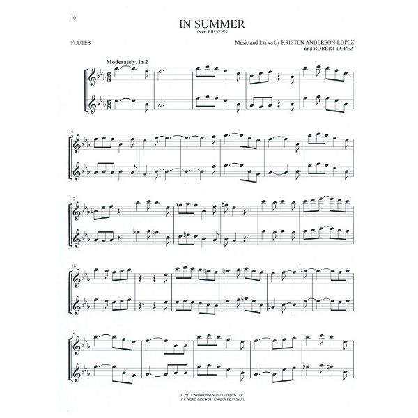 Hal Leonard Disney Favorites Two Flute