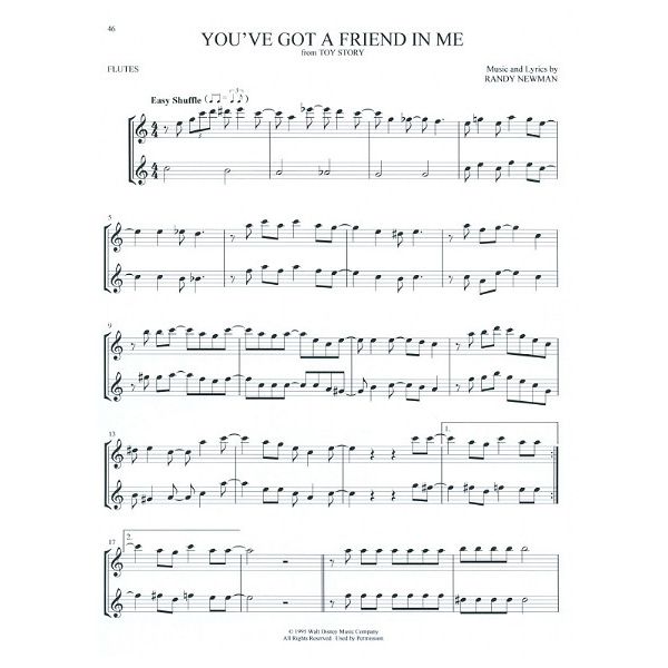 Hal Leonard Disney Favorites Two Flute