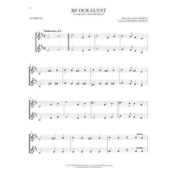 Hal Leonard Disney Favorites Two Clarinets