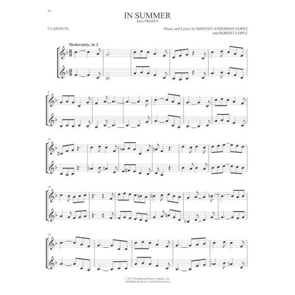Hal Leonard Disney Favorites Two Clarinets