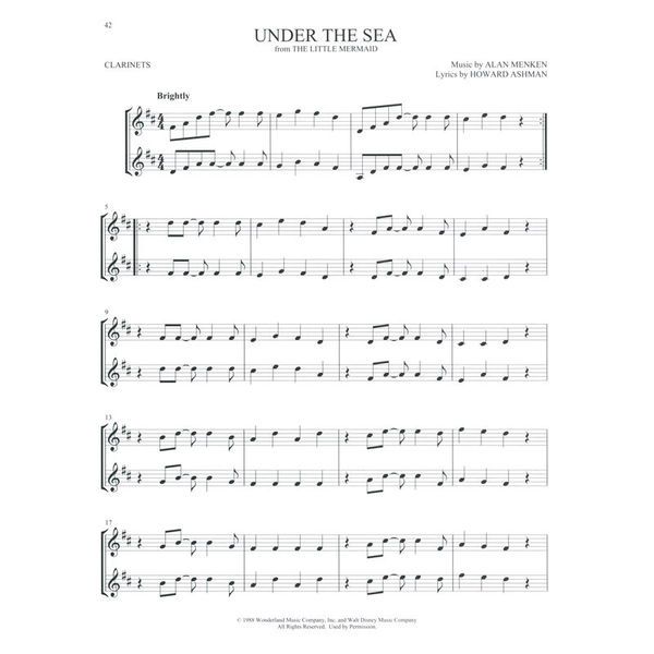 Hal Leonard Disney Favorites Two Clarinets