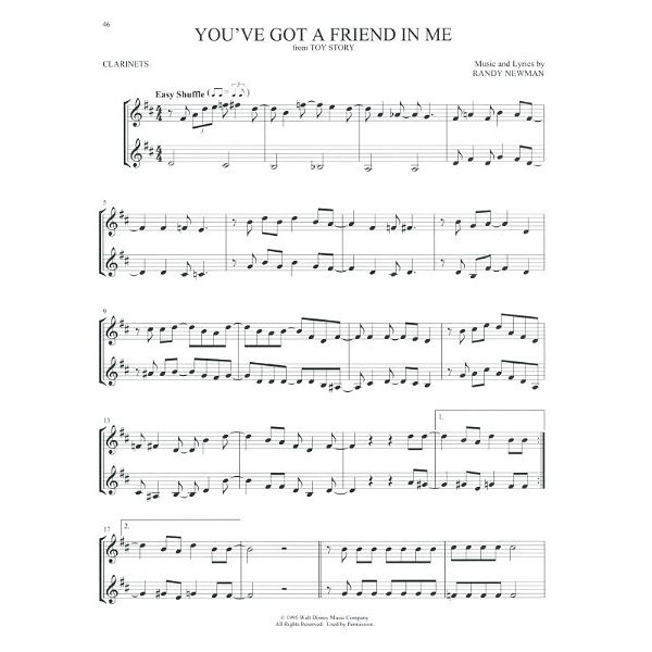 Hal Leonard Disney Favorites Two Clarinets