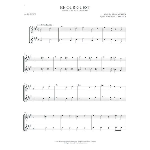 Hal Leonard Disney Favorites Two Alto Sax