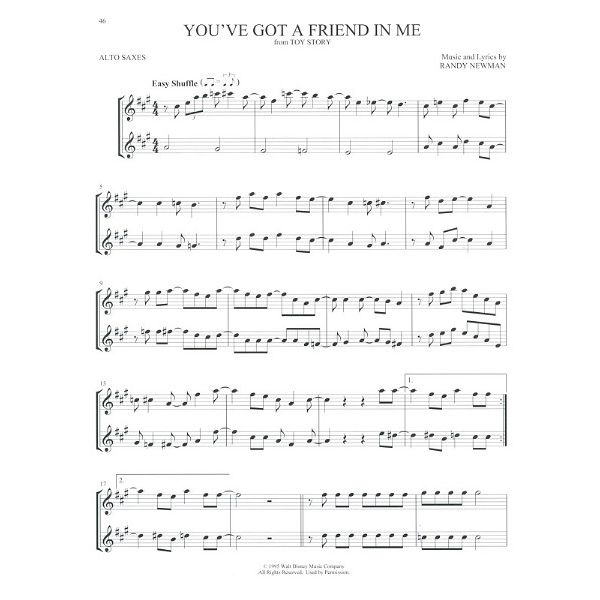 Hal Leonard Disney Favorites Two Alto Sax