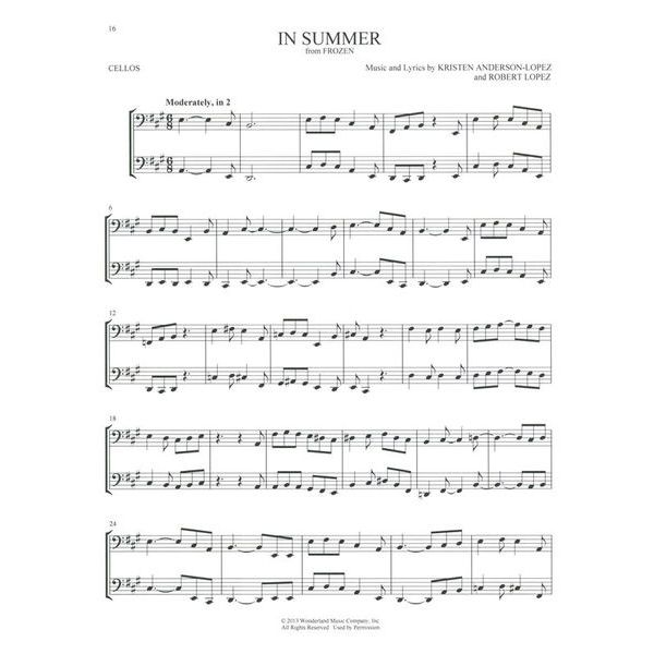 Hal Leonard Disney Favorites Two Cello