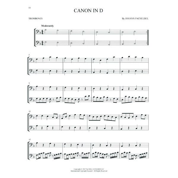 Hal Leonard Classical Themes Two Trombones