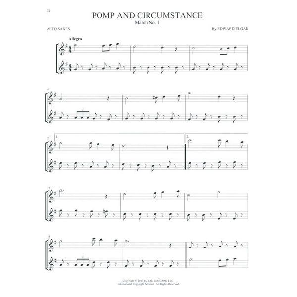 Hal Leonard Classical Themes Two Alto Sax