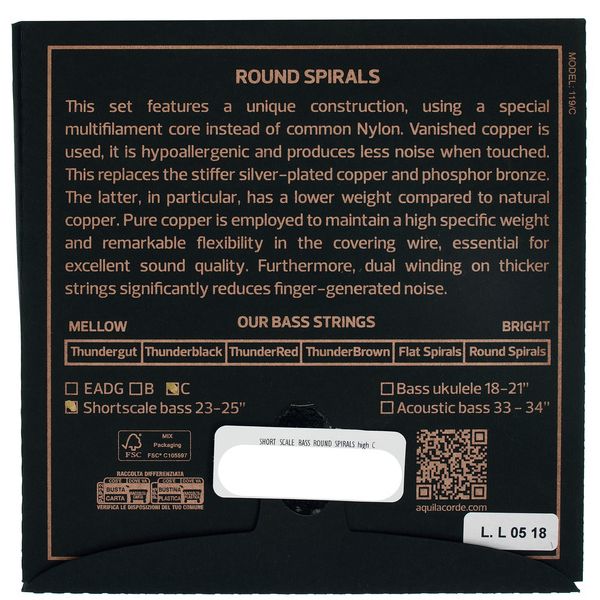 Aquila 316U Short Scale Bass Single C