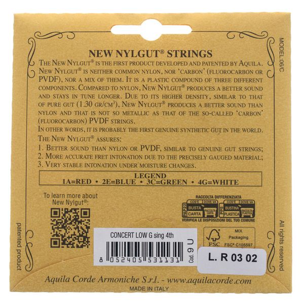 Aquila 9U Ukulele Single String G
