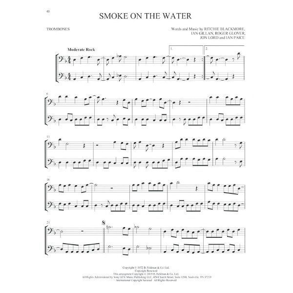 Hal Leonard Classic Rock Two Trombones