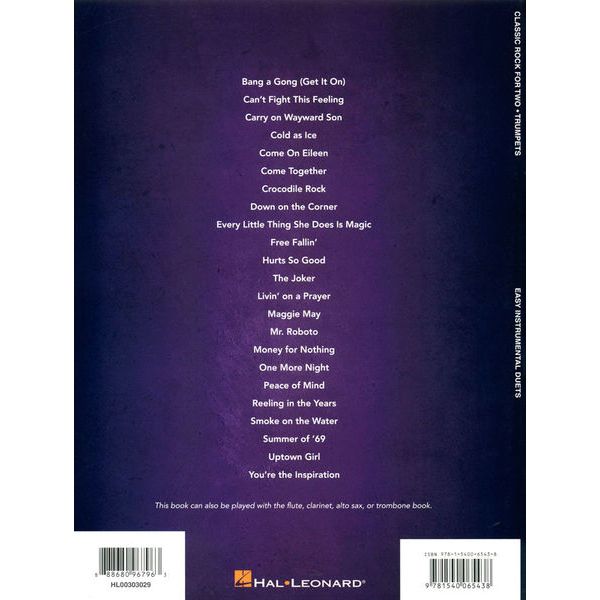 Hal Leonard Classic Rock Two Trumpets
