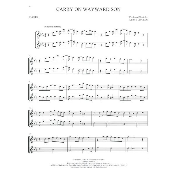 Hal Leonard Classic Rock Two Flutes