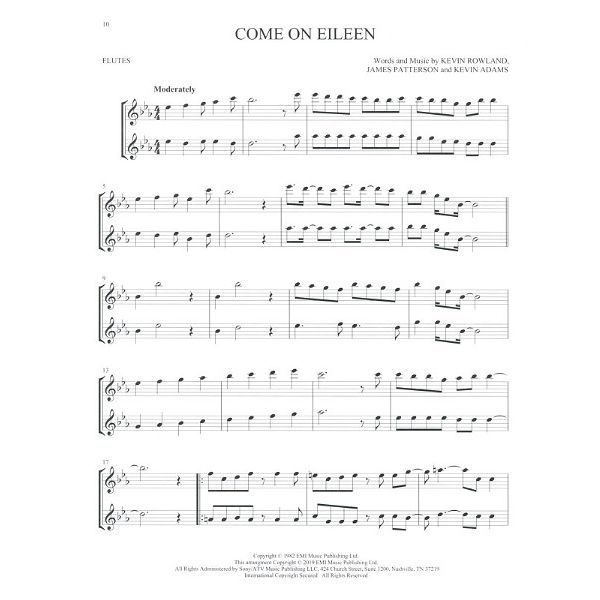Hal Leonard Classic Rock Two Flutes