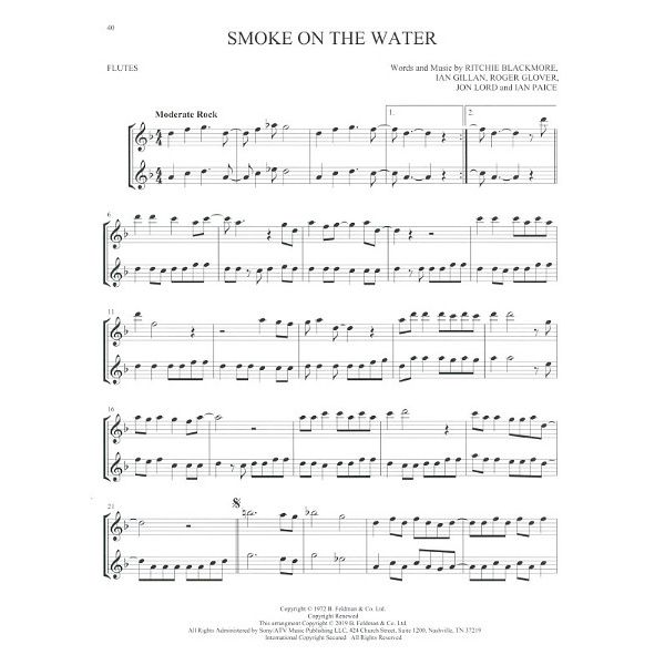 Hal Leonard Classic Rock Two Flutes