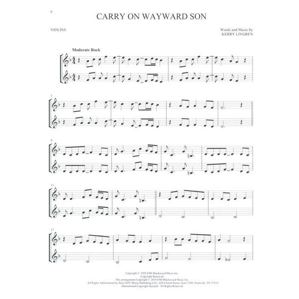 Hal Leonard Classic Rock Two Violins