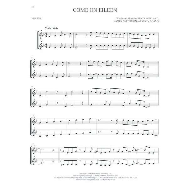 Hal Leonard Classic Rock Two Violins