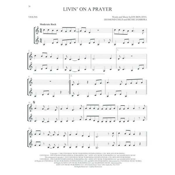 Hal Leonard Classic Rock Two Violins