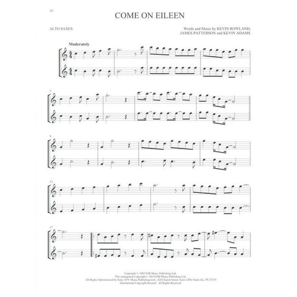 Hal Leonard Classic Rock Two Alto Saxes