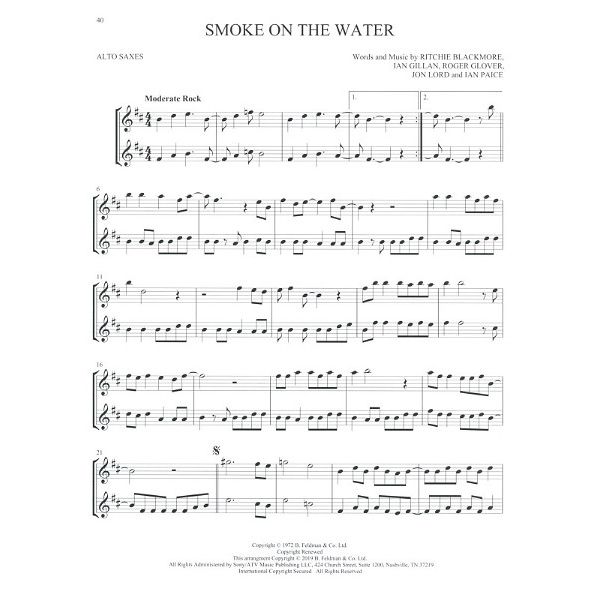 Hal Leonard Classic Rock Two Alto Saxes