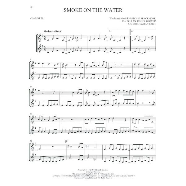 Hal Leonard Classic Rock Two Clarinets