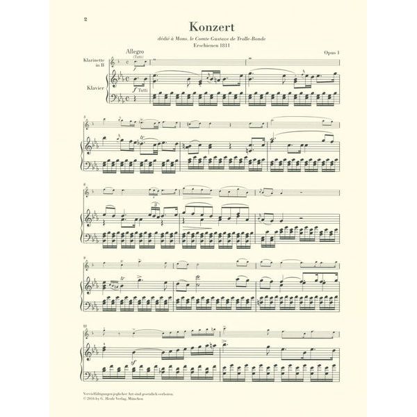 Henle Verlag Crusell Klarinettenkonzert op1