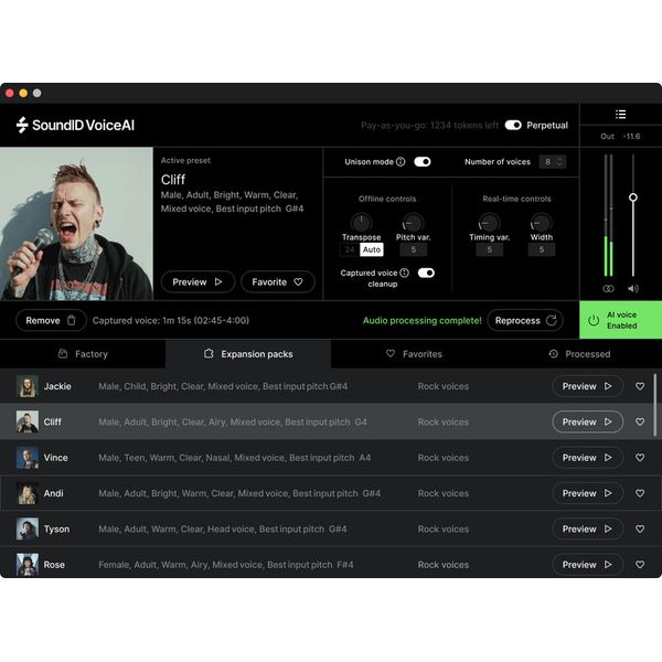 Sonarworks SoundID VoiceAI Rock Expansion