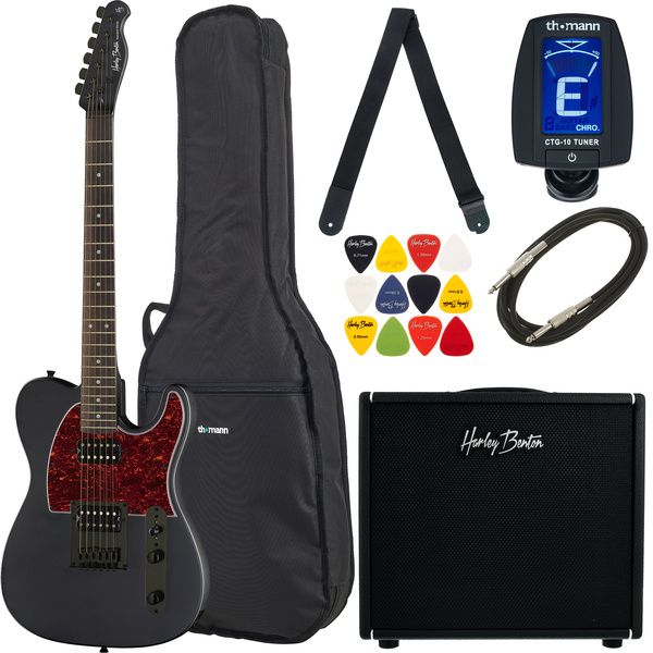 Harley Benton TE-20 HH SBK DNAFX AmP20 Set