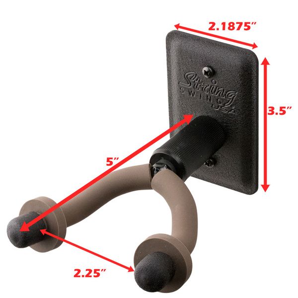 String Swing CC11W CL Guitar Wall Hanger BK
