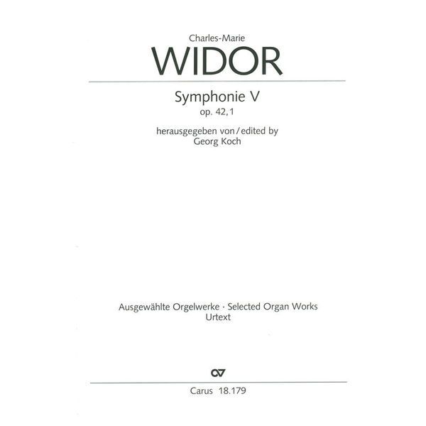 Carus Verlag Widor Sinfonie V