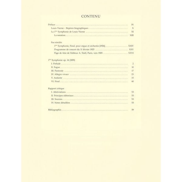 Bärenreiter Vierne Sinfonie Nr. 1
