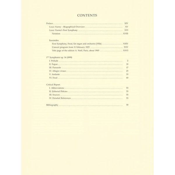 Bärenreiter Vierne Sinfonie Nr. 1