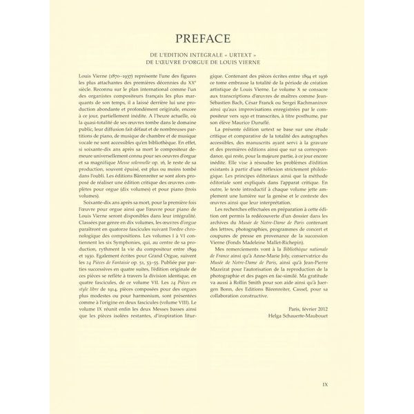 Bärenreiter Vierne Sinfonie Nr. 1