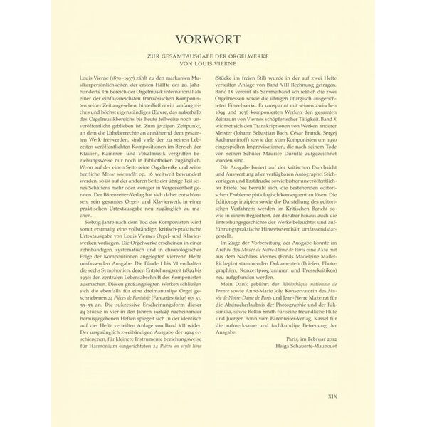 Bärenreiter Vierne Sinfonie Nr. 1